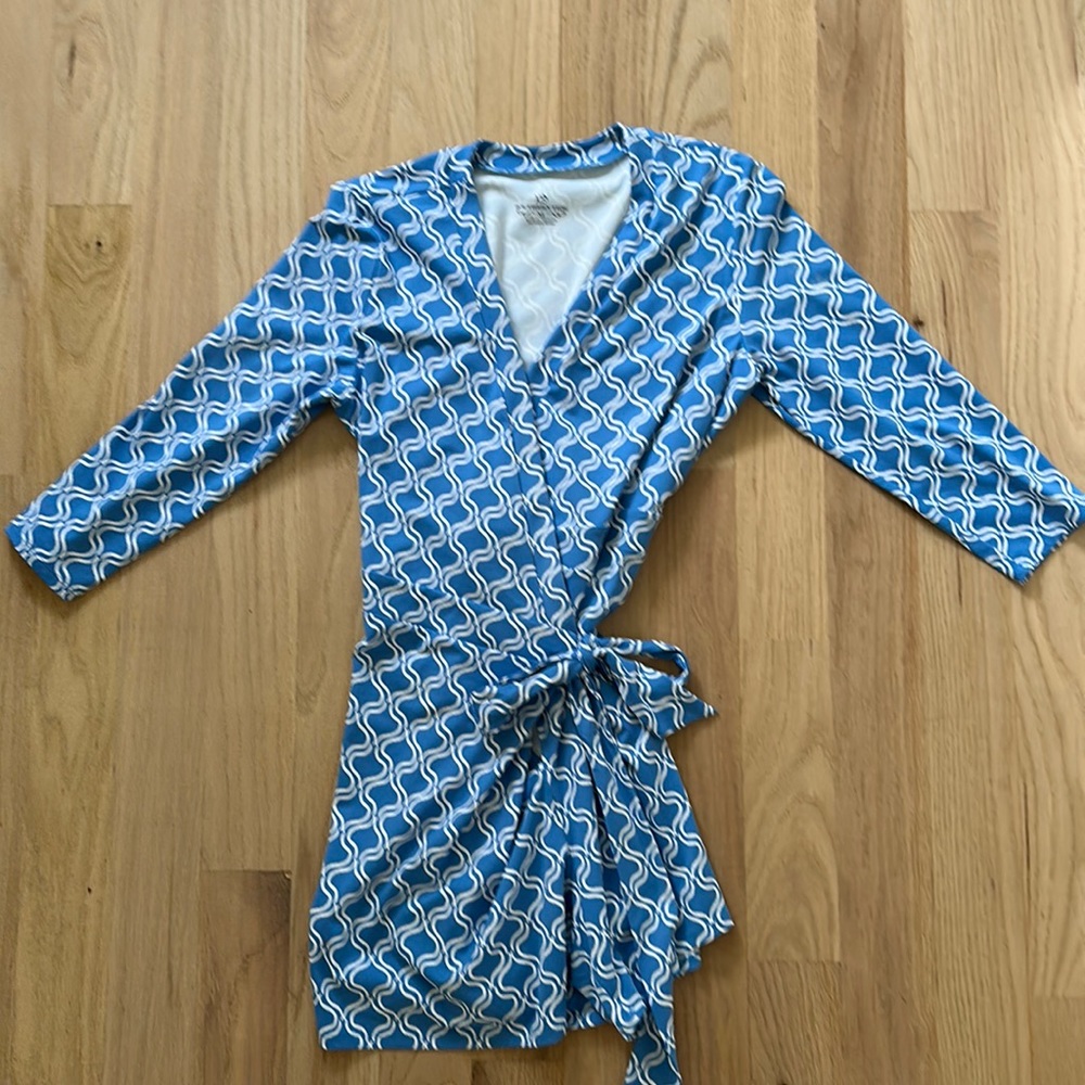 Southern tide coastal blue and white performance skort romper